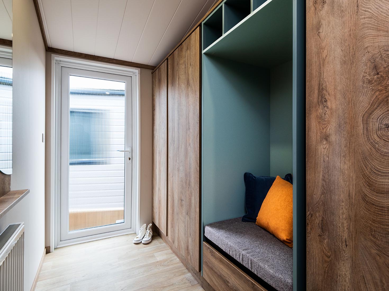 Ash Lodge feature fire and living area, Lake District lodge